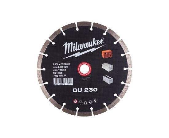 Круг відрізний Milwaukee алмазний DU 230, 230мм (4932399524)