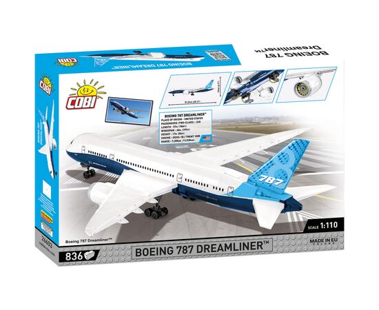 Конструктор Cobi Боинг 787 Дримлайнер 1:110, 836 детали (COBI-26603), изображение 2 Конструктор Cobi Боинг 787 Дримлайнер 1:110, 836 детали (COBI-26603), изображение 2