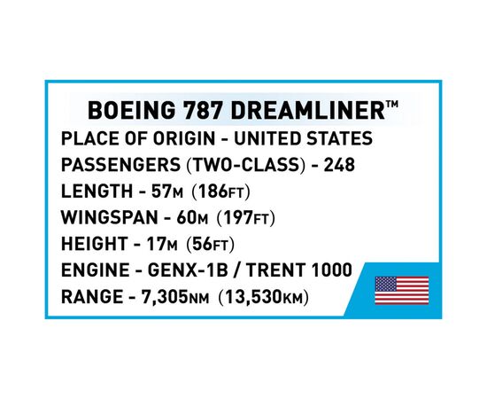 Конструктор Cobi Боинг 787 Дримлайнер 1:110, 836 детали (COBI-26603), изображение 8 Конструктор Cobi Боинг 787 Дримлайнер 1:110, 836 детали (COBI-26603), изображение 8