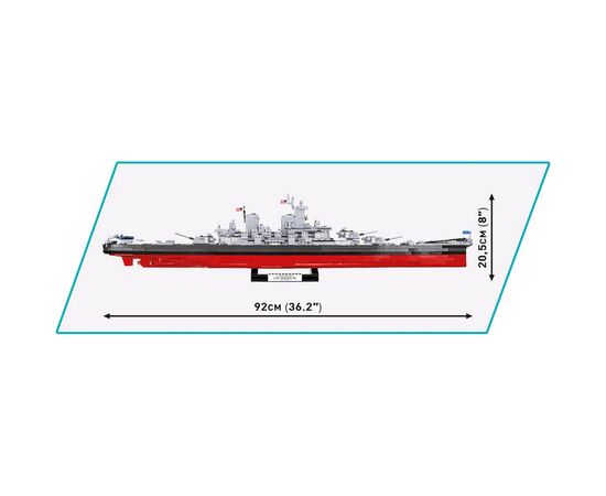 Конструктор Cobi Линкор Миссури BB-63 1:300, 2665 деталей (COBI-4837), изображение 6 Конструктор Cobi Линкор Миссури BB-63 1:300, 2665 деталей (COBI-4837), изображение 6