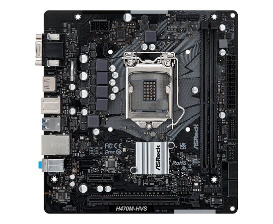 Материнская плата ASRock H470M-HVS R2.0, изображение 2 Материнская плата ASRock H470M-HVS R2.0, изображение 2