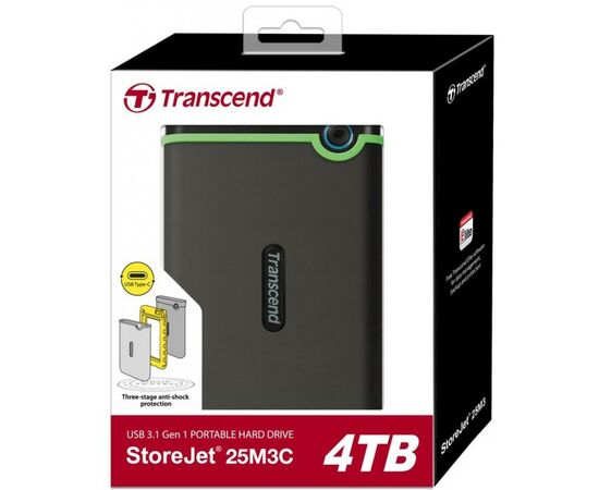 Внешний жесткий диск 2.5" 4TB Transcend (TS4TSJ25M3C), изображение 4 Внешний жесткий диск 2.5" 4TB Transcend (TS4TSJ25M3C), изображение 4