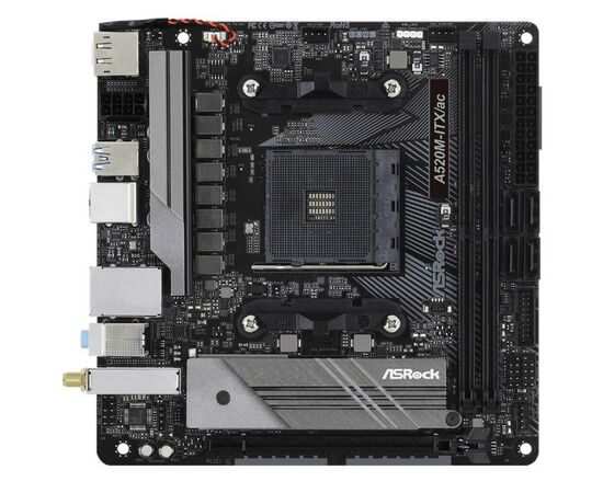 Материнская плата ASRock A520M-ITX/AC, изображение 2 Материнская плата ASRock A520M-ITX/AC, изображение 2