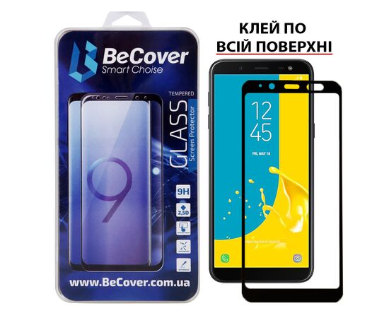 Скло захисне BeCover Full Glue Cover Samsung Galaxy J6 2018 SM-J600 Black (703140)