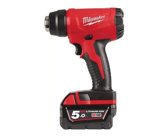 Строительный фен Milwaukee M18 BHG-502C 2x5Ah, кейс (4933459772), изображение 2 Строительный фен Milwaukee M18 BHG-502C 2x5Ah, кейс (4933459772), изображение 2