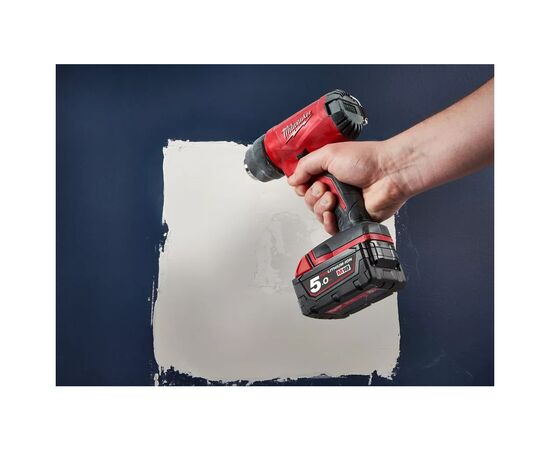 Строительный фен Milwaukee M18 BHG-502C 2x5Ah, кейс (4933459772), изображение 5 Строительный фен Milwaukee M18 BHG-502C 2x5Ah, кейс (4933459772), изображение 5
