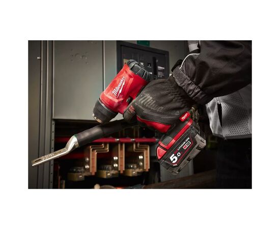 Строительный фен Milwaukee M18 BHG-502C 2x5Ah, кейс (4933459772), изображение 9 Строительный фен Milwaukee M18 BHG-502C 2x5Ah, кейс (4933459772), изображение 9