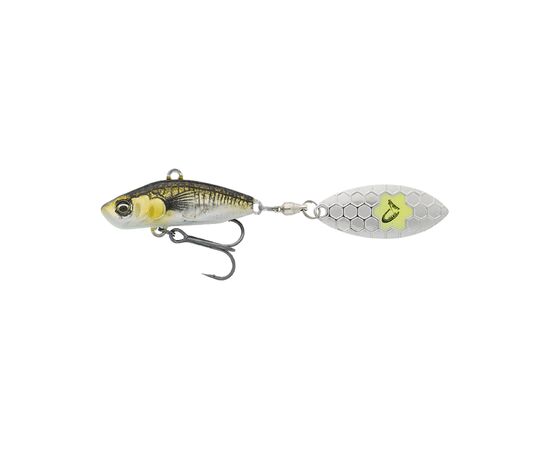 Блешня Savage Gear 3D Sticklebait Tailspin 80mm 18.0g Green Silver Ayu (1854.44.00)