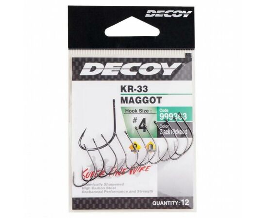 Крючок Decoy KR-33 Maggot 06 (12 шт/уп) (1562.05.43), изображение 2 Крючок Decoy KR-33 Maggot 06 (12 шт/уп) (1562.05.43), изображение 2