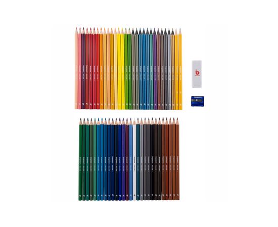 Олівці кольорові Bruynzeel Small Artists у металевій коробці, 58 кольорів, (ластик+стругачка) (8712079469481), зображення 2 Олівці кольорові Bruynzeel Small Artists у металевій коробці, 58 кольорів, (ластик+стругачка) (8712079469481), зображення 2