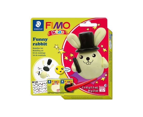 Набір для творчості Fimo Kids Зайчик 2 кольори х 42 г (4007817078723)