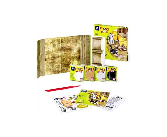 Набор для творчества Fimo Kids Котики 4 цветных 42 г (4007817032596), изображение 3 Набор для творчества Fimo Kids Котики 4 цветных 42 г (4007817032596), изображение 3