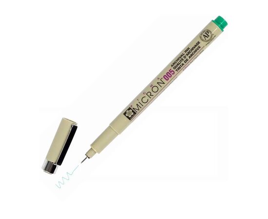 Лайнер Sakura PIGMA MICRON (0.05) 0,2мм, Зеленый (084511318434), изображение 2 Лайнер Sakura PIGMA MICRON (0.05) 0,2мм, Зеленый (084511318434), изображение 2