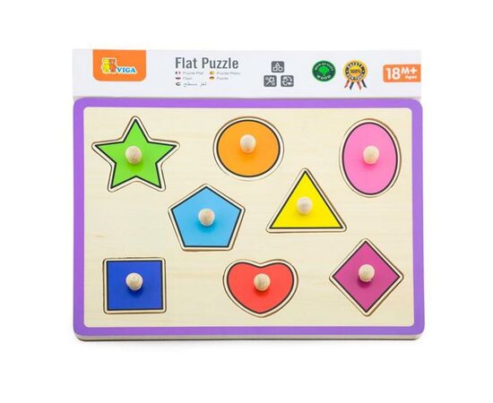 Развивающая игрушка Viga Toys Рамка-вкладыш Формы (50015), изображение 2 Развивающая игрушка Viga Toys Рамка-вкладыш Формы (50015), изображение 2