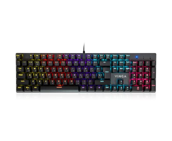 Клавіатура Vinga KBGM-101 LED Red Switch USB Black (KBGM-101 Black)