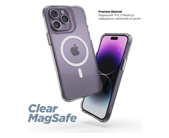 Чехол для мобильного телефона Armorstandart Clear Magsafe Apple iPhone 15 Pro Max Tansparent (ARM71052), изображение 3 Чехол для мобильного телефона Armorstandart Clear Magsafe Apple iPhone 15 Pro Max Tansparent (ARM71052), изображение 3