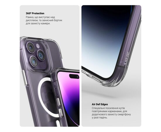 Чохол до мобільного телефона Armorstandart Clear Magsafe Apple iPhone 15 Pro Tansparent (ARM71051), зображення 4