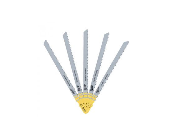 Полотно Milwaukee для лобзика T101BR, 105 мм/ шаг зуба 2,5 мм, 5шт, обратный рез (4932348072), изображение 2 Полотно Milwaukee для лобзика T101BR, 105 мм/ шаг зуба 2,5 мм, 5шт, обратный рез (4932348072), изображение 2