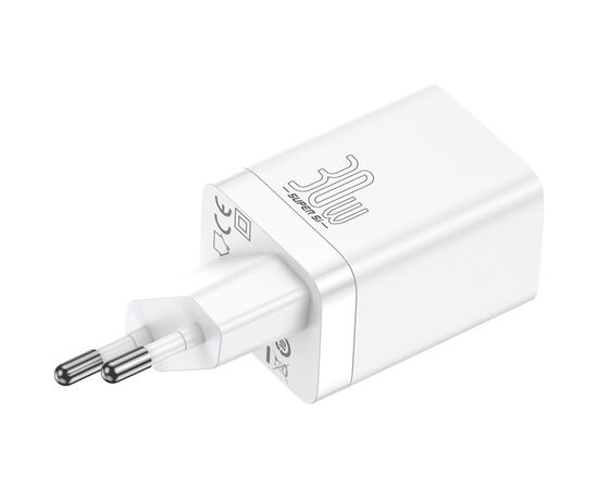 Зарядний пристрій Baseus Super Si Pro C+U 30W (CCSUPP-E02) white (948117), зображення 2 Зарядний пристрій Baseus Super Si Pro C+U 30W (CCSUPP-E02) white (948117), зображення 2