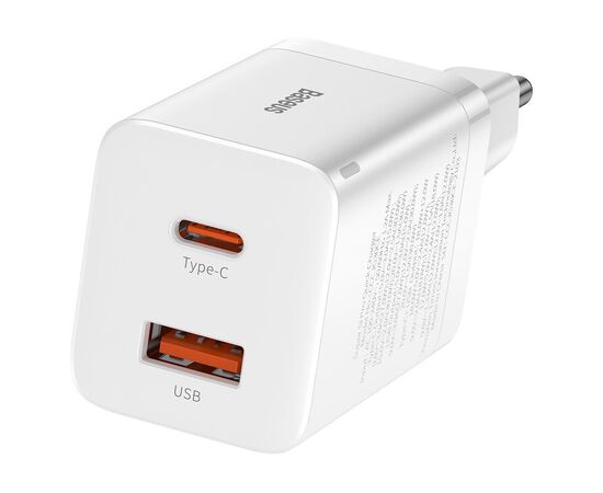 Зарядний пристрій Baseus Super Si Pro C+U 30W (CCSUPP-E02) white (948117)