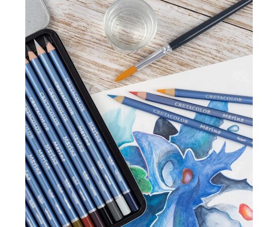 Олівці кольорові Cretacolor Marino акварельні 36 кольорів (9002592240360), зображення 4 Олівці кольорові Cretacolor Marino акварельні 36 кольорів (9002592240360), зображення 4