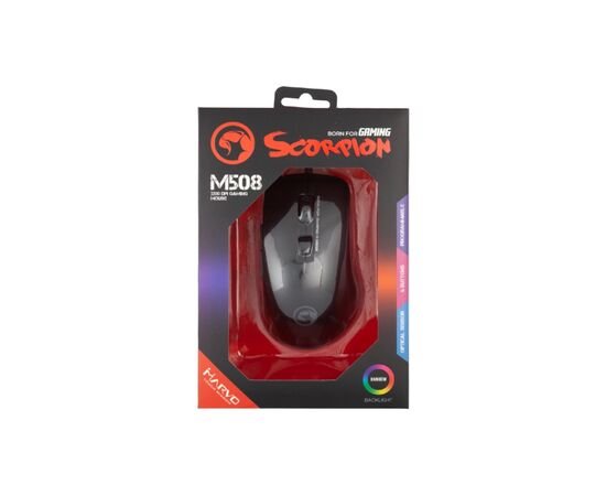 Мышка Marvo M508 Multi-LED USB Black (M508), изображение 4 Мышка Marvo M508 Multi-LED USB Black (M508), изображение 4