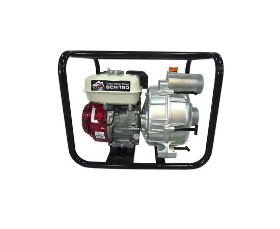 Мотопомпа Vulkan рукав 75мм, 58м3/час, дв. Honda GX200, подъем 26м, грязная вода, SCWT80H (81696)