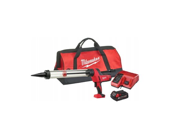 Пістолет для герметика Milwaukee C18 PCG/600T-201B 600 мл, 2Ah, сумка (4933441808)