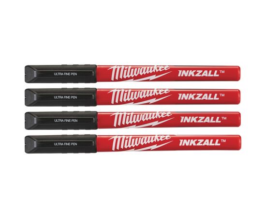Набор маркеров Milwaukee Fine Tip INKZALL черный, 4шт (48223164)