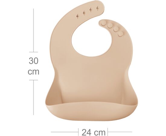 Слюнявчик MinikOiOi Basics-Bib силіконовий 100 (Bubble Beige) (101020057), изображение 6 Слюнявчик MinikOiOi Basics-Bib силіконовий 100 (Bubble Beige) (101020057), изображение 6