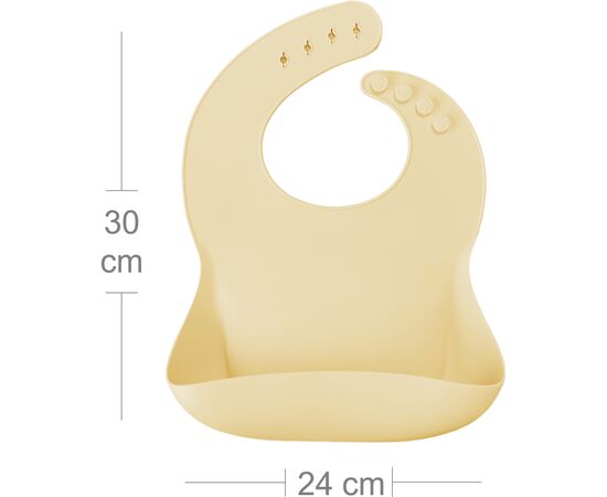 Слюнявчик MinikOiOi Basics-Bib силіконовий 100 (Mellow Yellow) (101020056), изображение 6 Слюнявчик MinikOiOi Basics-Bib силіконовий 100 (Mellow Yellow) (101020056), изображение 6