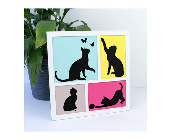 Набор для творчества Rosa Talent 3D 4 Cats ДВП грунтованное, 3 слоя, 30 х 30 см (4823098528883), изображение 4