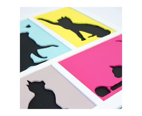 Набор для творчества Rosa Talent 3D 4 Cats ДВП грунтованное, 3 слоя, 30 х 30 см (4823098528883), изображение 5