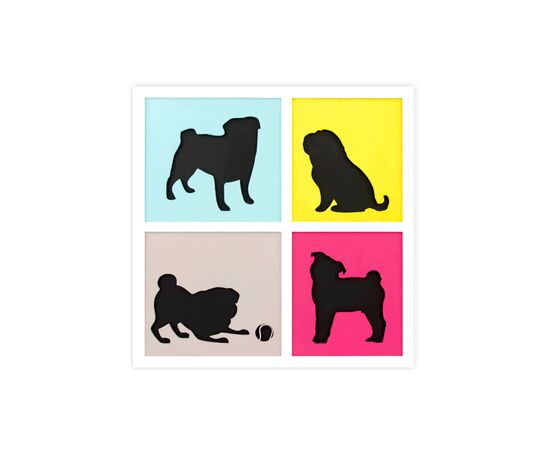 Набір для творчості Rosa Talent 3D 4 Dogs ДВП ґрунтоване, 3 шари, 30 х 30 см (4823098528890)