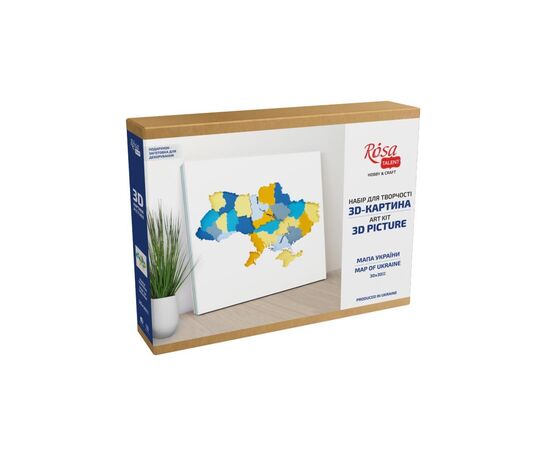 Набор для творчества Rosa Talent Картина 3D Карта Украины ДВП 30х30 см (4823098531531), изображение 2 Набор для творчества Rosa Talent Картина 3D Карта Украины ДВП 30х30 см (4823098531531), изображение 2