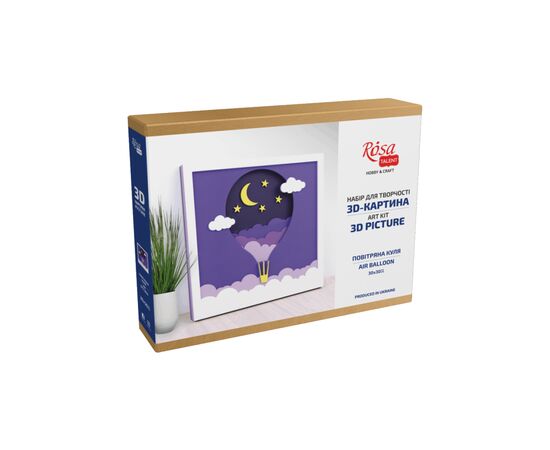 Набор для творчества Rosa Talent 3D-картина 7 слоев Воздушный шар 30х30 см (4823098528982), изображение 3 Набор для творчества Rosa Talent 3D-картина 7 слоев Воздушный шар 30х30 см (4823098528982), изображение 3