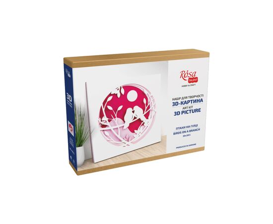Набор для творчества Rosa Talent 3D-картина 5 слоев Птицы на ветке 30х30 см (4823098528906), изображение 3 Набор для творчества Rosa Talent 3D-картина 5 слоев Птицы на ветке 30х30 см (4823098528906), изображение 3