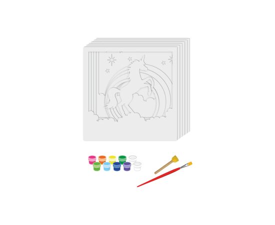 Набор для творчества Rosa Talent 3D-картина 6 слоев Юникорн и радуга 30х30 см (4823098529019), изображение 2 Набор для творчества Rosa Talent 3D-картина 6 слоев Юникорн и радуга 30х30 см (4823098529019), изображение 2