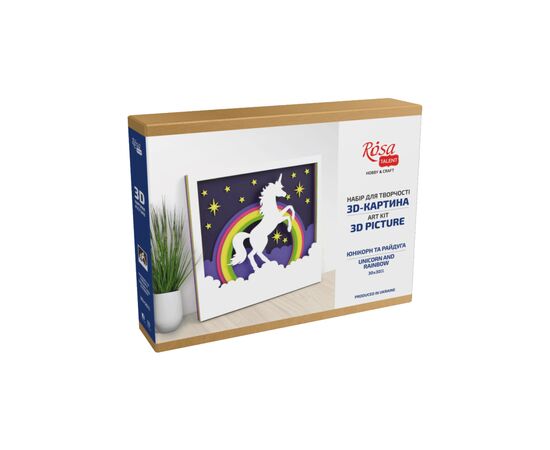 Набор для творчества Rosa Talent 3D-картина 6 слоев Юникорн и радуга 30х30 см (4823098529019), изображение 3 Набор для творчества Rosa Talent 3D-картина 6 слоев Юникорн и радуга 30х30 см (4823098529019), изображение 3