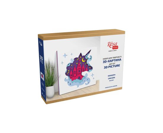 Набор для творчества Rosa Talent 3D-картина 5 слоев Юникорн 30х30 см (4823098529002), изображение 3 Набор для творчества Rosa Talent 3D-картина 5 слоев Юникорн 30х30 см (4823098529002), изображение 3