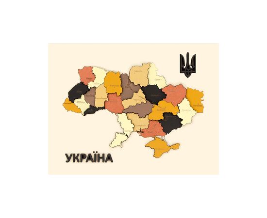 Набір для творчості Rosa Talent Мапа України 3D кольори металіки 30.5х37.5 см (4823098532521)