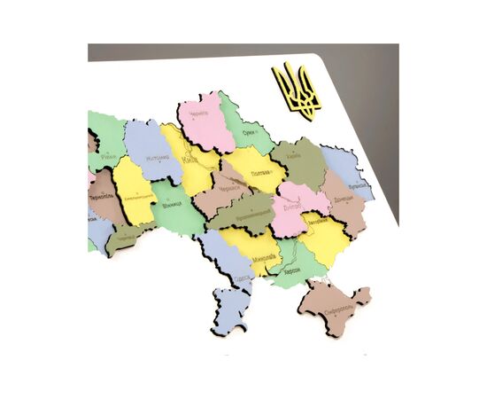 Набор для творчества Rosa Talent Карта Украины 3D пастельные цвета 30.5х37.5 см (4823098532545), изображение 3 Набор для творчества Rosa Talent Карта Украины 3D пастельные цвета 30.5х37.5 см (4823098532545), изображение 3