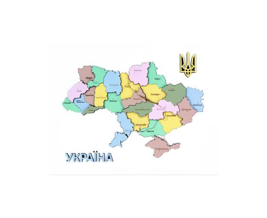 Набір для творчості Rosa Talent Мапа України 3D пастельні кольори 30.5х37.5 см (4823098532545)