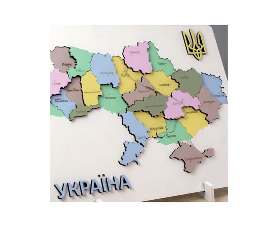 Набор для творчества Rosa Talent Карта Украины 3D пастельные цвета 24.5х18.5 см (4823098532552), изображение 2 Набор для творчества Rosa Talent Карта Украины 3D пастельные цвета 24.5х18.5 см (4823098532552), изображение 2
