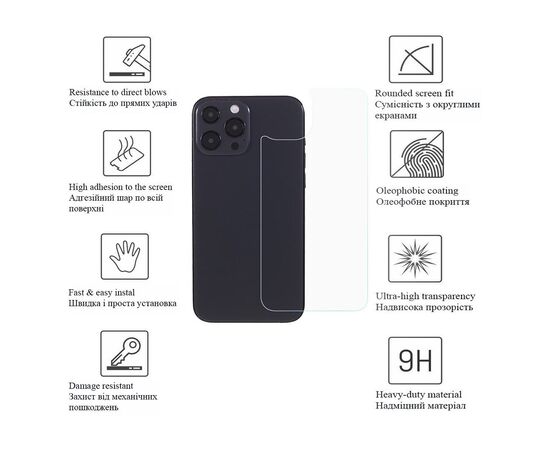 Скло захисне Drobak back panel Apple iPhone 15 (292937), зображення 4 Скло захисне Drobak back panel Apple iPhone 15 (292937), зображення 4