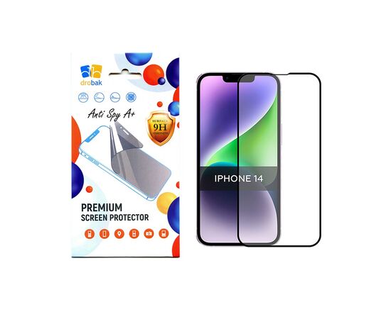 Стекло защитное Drobak Anty Spy Apple iPhone 14 Pro Max (Black) (535335)