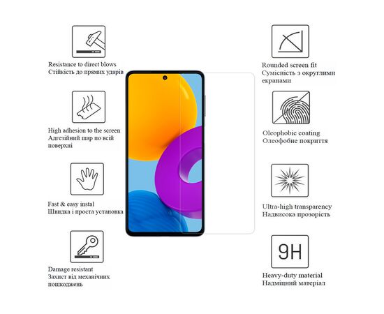 Скло захисне Drobak Xiaomi Redmi Note 12 5G (535348), зображення 2 Скло захисне Drobak Xiaomi Redmi Note 12 5G (535348), зображення 2