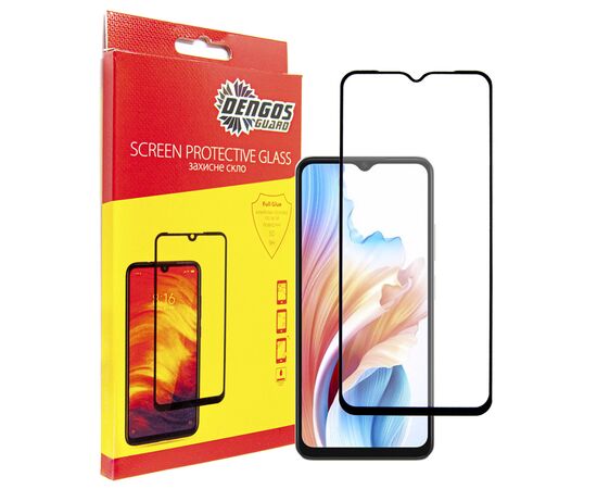 Стекло защитное Dengos Full Glue Oppo A38 (black) (TGFG-323)