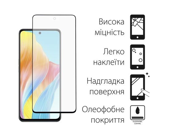 Стекло защитное Dengos Full Glue Oppo A58 4G (black) (TGFG-317), изображение 2 Стекло защитное Dengos Full Glue Oppo A58 4G (black) (TGFG-317), изображение 2