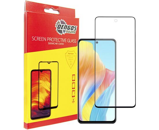 Стекло защитное Dengos Full Glue Oppo A58 4G (black) (TGFG-317)
